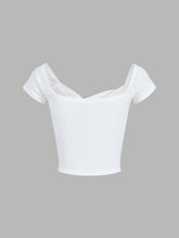 Twist Cap Sleeve Crop Top